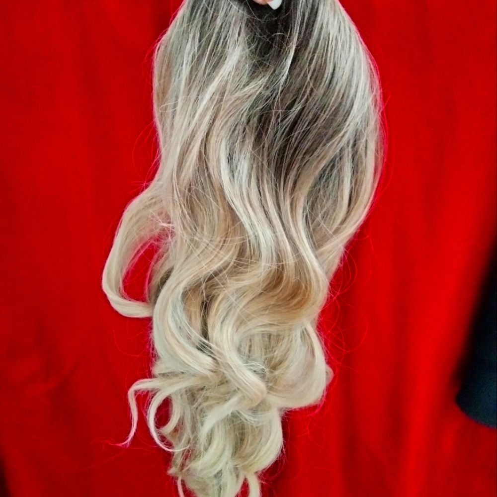 blonde wig